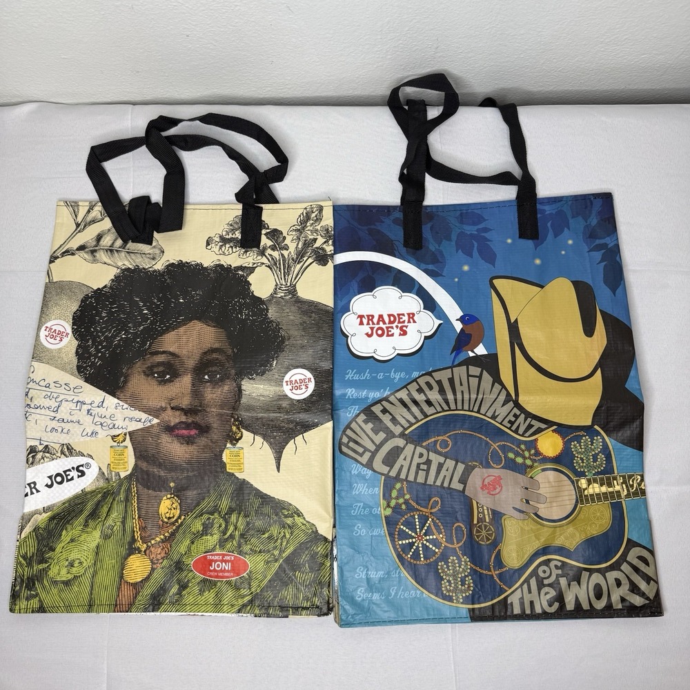Bundle Of Two Trader Joes Reusable Bags Missouri And Crew‎ Member